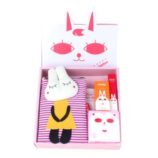 recipebox Happy Box孩童用彩妝 6件組, 背包(隨機出貨)+面膜 2入+橘色指甲油+唇彩筆+防曬氣墊, 1組