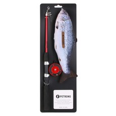PETRONG 貓釣竿玩具鱒魚 PTR495, 紅色的, 1個