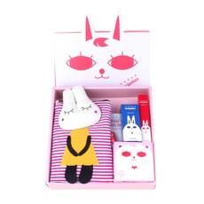 recipebox Happy Box孩童用彩妝 6件組, 背包(隨機出貨)+面膜 2入+皇家藍指甲油+唇彩筆+防曬氣墊, 1組