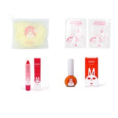 Recipebox 孩童旅行彩妝組, 收納袋+面膜2入+唇彩筆+橘色指甲油, 1組