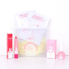 Recipebox 孩童旅行彩妝組, 收納袋+面膜2入+唇彩筆+櫻花款指甲油, 1組