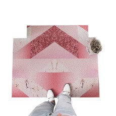 JCP現代設計Pick居家腳踏墊 S, 粉紅色的石頭, 1個
