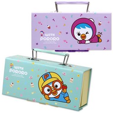 Pororo 淘氣小企鵝 秘密藏書箱鉛筆盒2件組, 啵樂樂 + 佩蒂, 1套