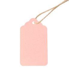 Donna&deco Lehi 基本款紙質吊牌 + 棉繩組合, 淺粉色, 100套