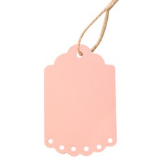 Dona&Deco 紗質紙吊牌 + 棉繩套組, 淺粉色, 100套