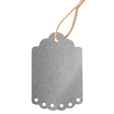 Donna&Deco 紗質紙標籤 + 棉繩組, 亮灰色, 100套