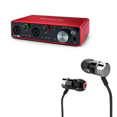 Focusrite Scarlett 4i4 第三代 + OPUS OP.2C 耳機 + 耳機轉接頭套組, 單一顏色
