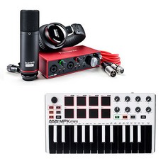 포커스라이트 스칼렛 2i2 Studio 3rd Gen + 아카이 MPK Mini MKII 화이트 세트, Scarlett 2i2 Studio