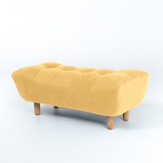 에보니아 153 방수 패브릭 2인 소파 벤치, 옐로우