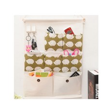 Yumi商社亞麻室內壁掛收納袋, 刺猬