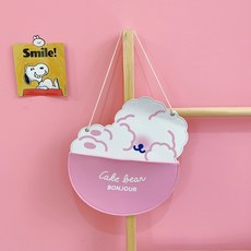 Yumisangsa角色壁掛收納口袋 兔子 粉紅, 混色