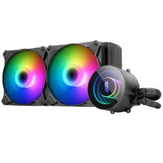 다크프래쉬 Twister DX-240 ARGB CPU 수냉쿨러 블랙, 1개