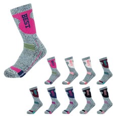 GUNYANGSSICK 女款 Bio Max 戶外登山襪 10雙, 海軍藍, 棕色, 黑色, 紫色, 粉紅色