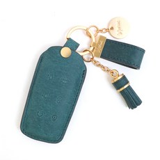 모런 가죽 키케이스 풀세트 제네시스 GV80 외 호환 GN226-A, 오션블루, 제네시스 6버튼타입