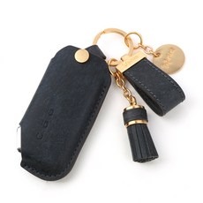 MORUN 皮革鑰匙包全套 K7 Premier Seltos Sorento MQ4 等相容 HK097, 深海軍藍, 起亞 7鍵式