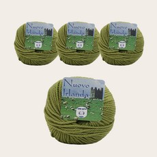 라나가또 누우보 순모 아일랜드 퓨어울 뜨개실 4p, 12942 라임그린, 4개