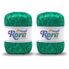 Bling Bling亮片毛線 55g, 6006綠色, 2捲