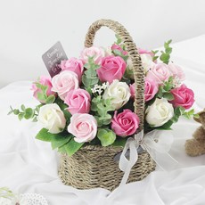 人造香皂花籃, 粉色
