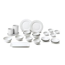 KwangJuYo 貝殼系列4人餐具22件組, 白色, 7種餐具