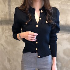 LUNA GIRL 女款Chandeu開襟針織外套