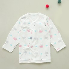 Dalpong 孩童狐狸印花長袖綁帶肚衣