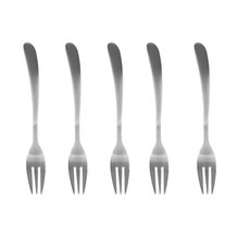 kitchen U 不鏽鋼甜點叉, 單一顏色, 5個