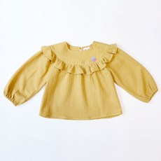 amareillael 女童葉領荷葉邊襯衫