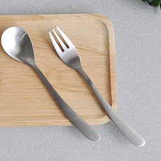 不銹鋼甜點勺+叉子套組, 10套, 勺子 10p + 叉子 10p