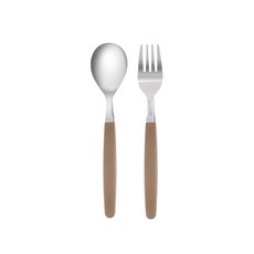 마호커트러리 틴트 아동용 숟가락 포크 세트, 카푸치노, 숟가락 + 포크, 1세트