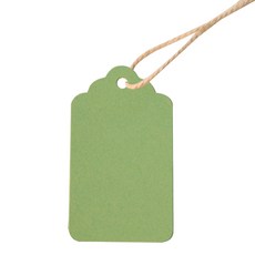 Donna&deco Lehi 基本款紙質吊牌 + 棉繩組合, 綠色(吊牌), 奶油米色(棉繩), 100套