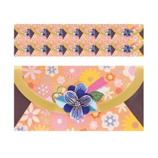 From&To 圖案花朵信封 B1015-5, 混合顏色, 15個