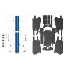 SETA Mavic 2貼膜轉印貼紙 M River Kit V, 藍色, 1個