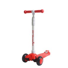 21st ScooTer 孩童LED印花滑板車, 紅色