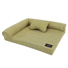 레드퍼피 페트 범퍼 반려동물 사각방석, 올리브, 1개