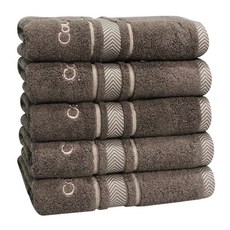 Songwol 松月 COUNTESS MARA素色洗臉巾, 棕色的, 5個