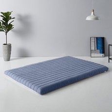 에스베딩 국민 바닥 토퍼 매트리스 7cm, 블루그레이