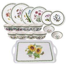 PORTmeIRION 波特玫琳恩 Botanic Garden 4人餐具組 A 17p, 隨機出貨, 7種