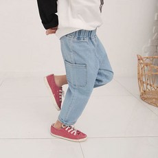 sonyun market 兒童彈力工裝牛仔褲