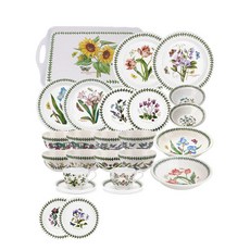 PORTmeIRION 波特玫琳恩 Botanic Garden 4人餐具組 A 25p, 隨機出貨, 9種