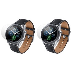 랩씨 갤럭시 워치 강화유리 액정보호필름 2매, 투명, 1세트