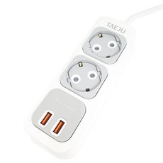 CLICKTAP 泰柱 貓頭鷹 高速充電 USB Click 多功能插座 2孔 QCM-UQ2S2-1, 1.5m, 1個