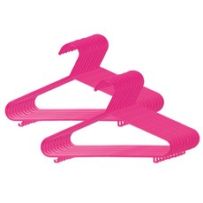 BeBeHook 基本款簡易衣架, 亮粉色, 20個