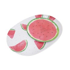 韓國製西瓜美耐皿托盤2件組, 混色, 1個