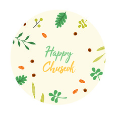 Donna&deco 豐盛快樂中秋節貼紙 5cm, 混合色, 120個