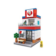 ATTO BLOCK LOZ 雞肉漢堡店 Mini Block 1605loz, 混色
