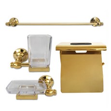 衛生紙架肥皂架 SW2700, 金黃色, 1個