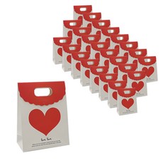 abm 紅色愛心手提紙購物袋, 混合顏色