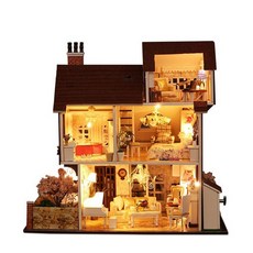 迷你小屋DIY組+壓克力收納盒, 混色