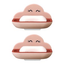 접착식 스마일 비누받침, 피치, 2개