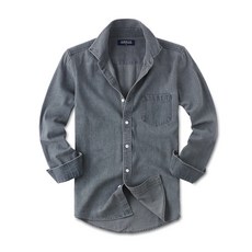 J&MOLLS 男士復古牛仔長袖襯衫 JM061